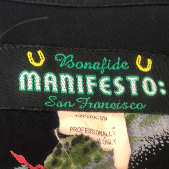 Vintage 1960s Bonafide Manifesto Blouse Size L - Picture 4 of 4